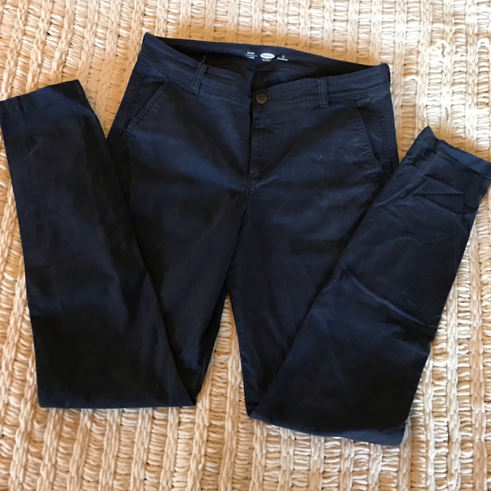 Navy blue skinny chinos